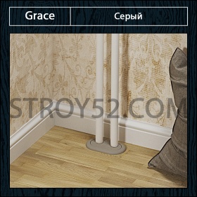 Розетта двойная Grace - Серый
